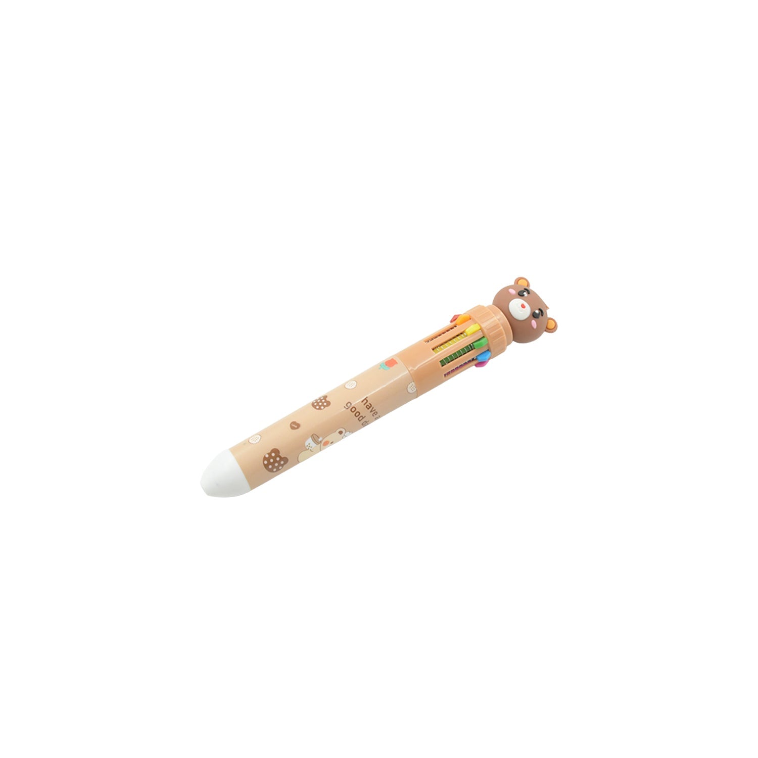 Kids 10-in-1 Color Pens Ballpoint Pen Set for Kids Cartoon Head Writing Pen for School Office Stationary Kit, Teddy Bear (1 Pc) Kids 10-in-1 Color Pens Ballpoint Pen Set for Kids Cartoon Head Writing Pen for School Office Stationary Kit, Teddy Bear (1 Pc)